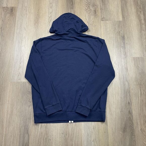 Marine Layer Hoodie Mens Large Navy Blue Full Zip Sweatshirt Logo Cotton Modal - Picture 7 of 11
